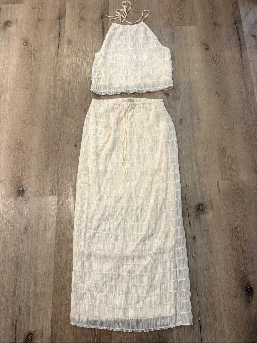 NWT Revolve Camila Coelho Two Piece Set Halter Top and Midi Skirt